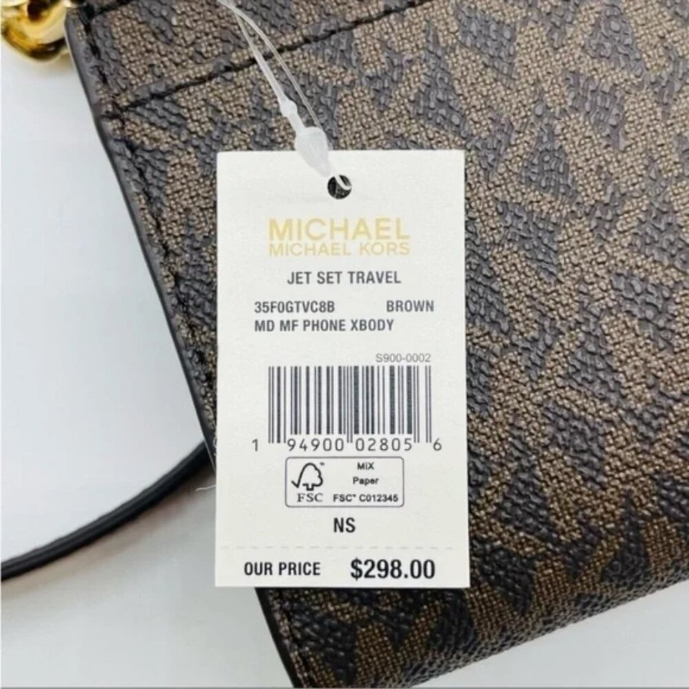 Michael Kors Jet Set Travel Medium Crossbody Phone Holder Bag NWT - Picture 11 of 11